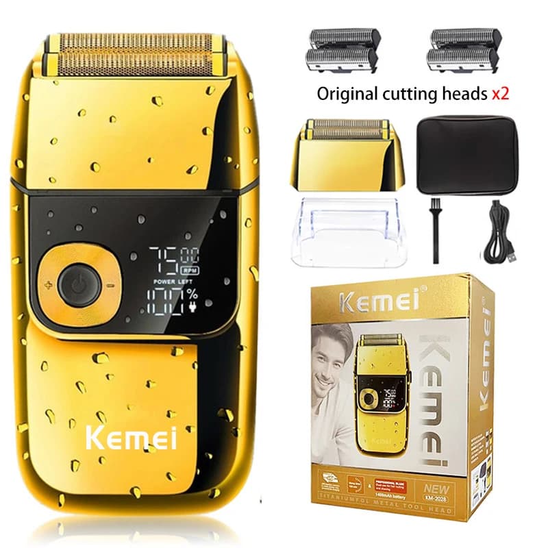 Kemei 2 in 1 Razor Man Electric Razor Rechargeable Barba Razor Floating Haircuts Care of Face Barba Machine