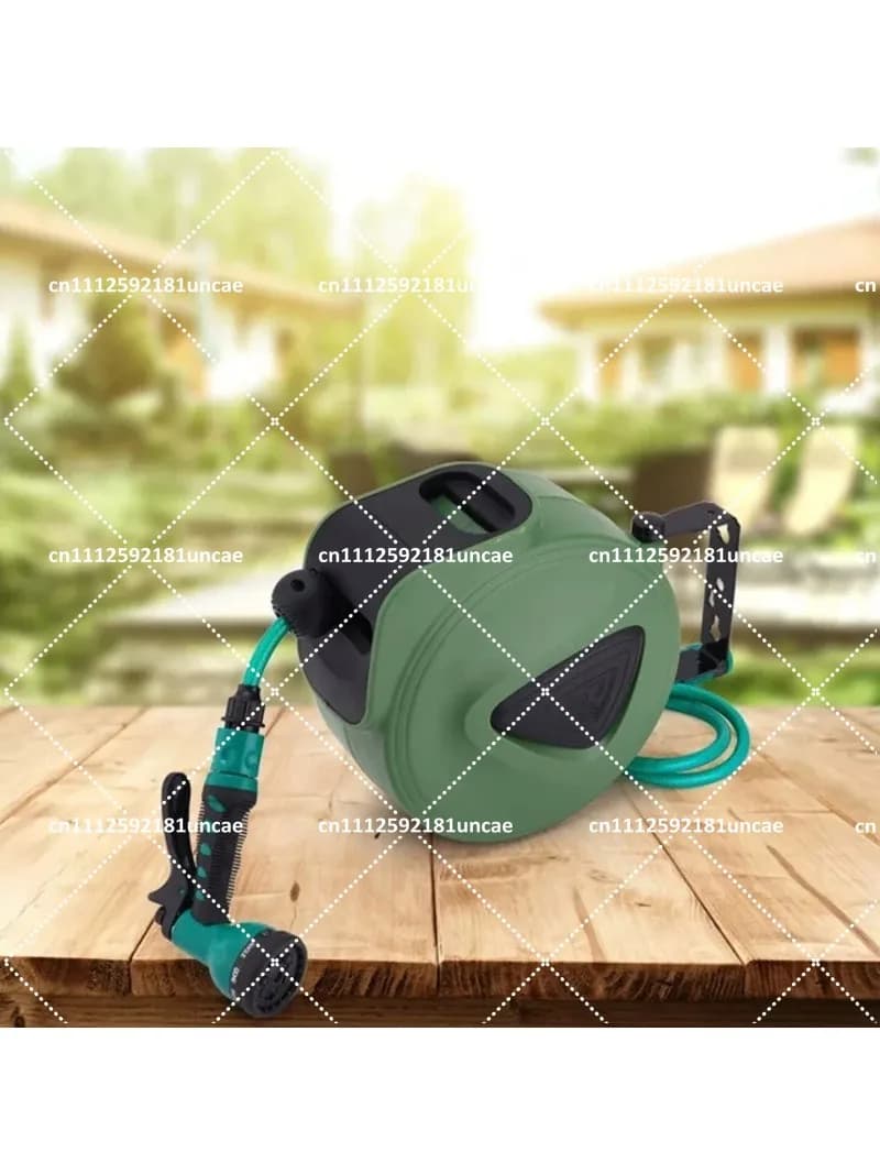 10ft Automatic Retractable Air Hose Reel, Wall Mount Tire Inflator with 3/8" NPT