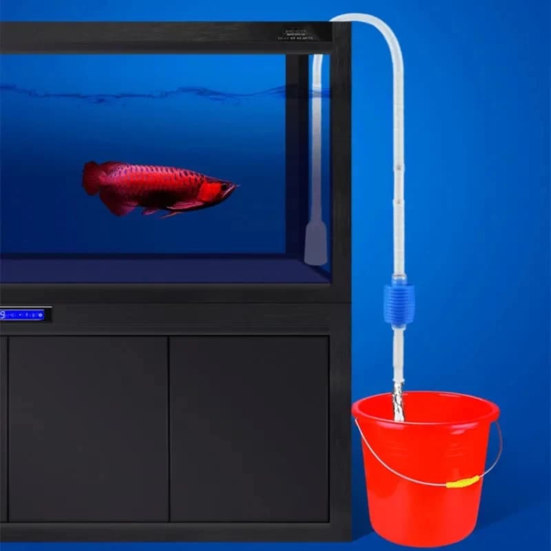 Siphon aspirator for aquarium, manual cleaner for gravel and water change, siphon pump for aquarium, safe accessories for cleaning