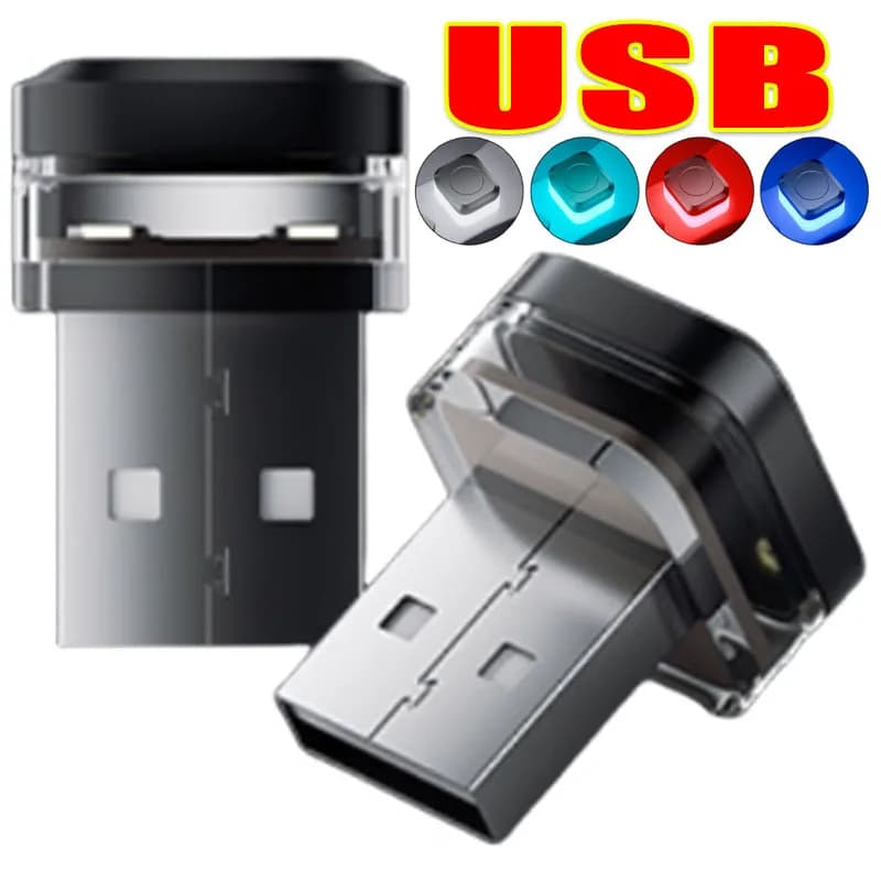Mini Night LED USB Light for Cars, Decorative Ambient Lighting for Vehicles, 5V Plug-and-Play Neon LED bulb