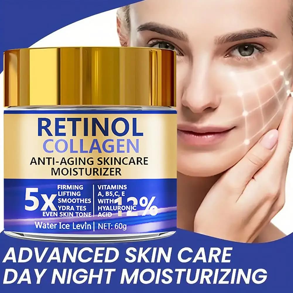 1/2/3PCS 60g Retinol Collagen Face Cream Repair Damaged Skin Deeply Nourish Skin Moisturizing Nourishing Day Night