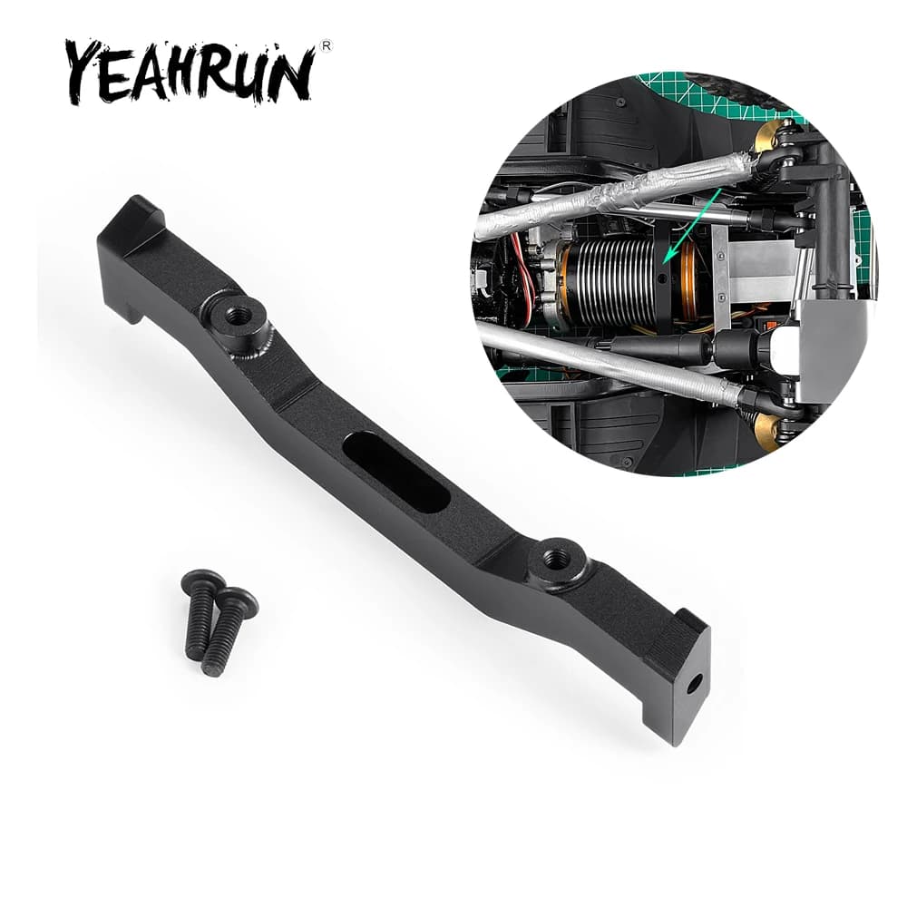 YEAHRUN Supporto telaio telaio anteriore inferiore in lega di alluminio per parti di aggiornamento per auto cingolate Axial SCX6 1/6 RC ROCK