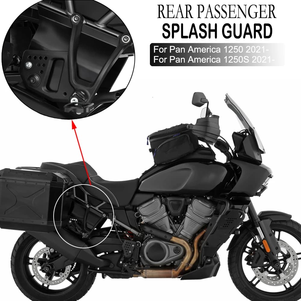 Copertura del telaio laterale del poggiapiedi del passeggero per Harley per Pan America 1250 S PA PA1250S parafango paraspruzzi protezione 2021 2022