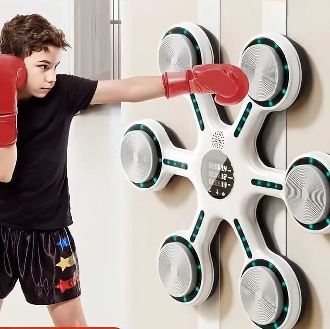 Electric Smart Music Wall Mount Boxing Punch Machine with EVA & Leather Material