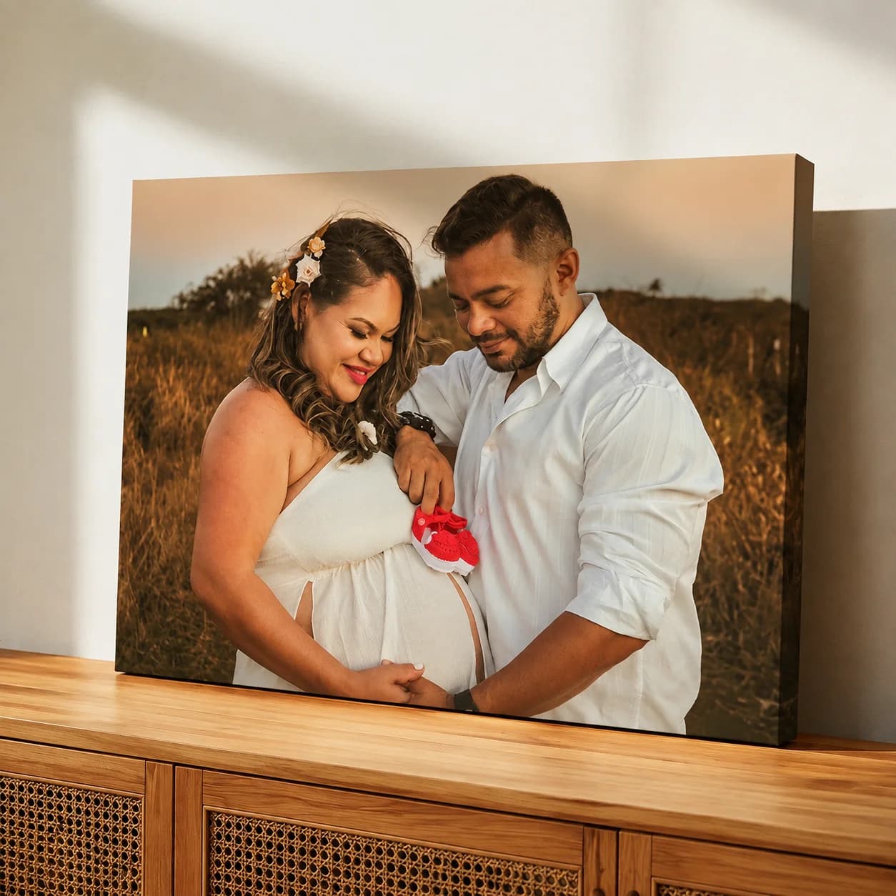 Personalized Custom Family Name & Date Picture Frame - Wall Art Poster with Your Photos/Text Framed Canvas for Home Decor