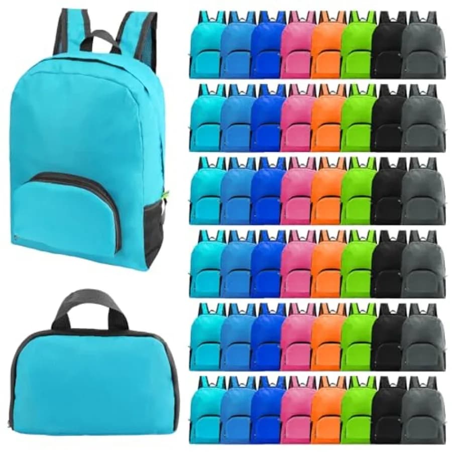 48 Pack Backpacks in Bulk, 17 Inches Basic Back Pack for Adult, Bulk Backpacks for Homeless Supplies Wholesale Backpack Lightwe