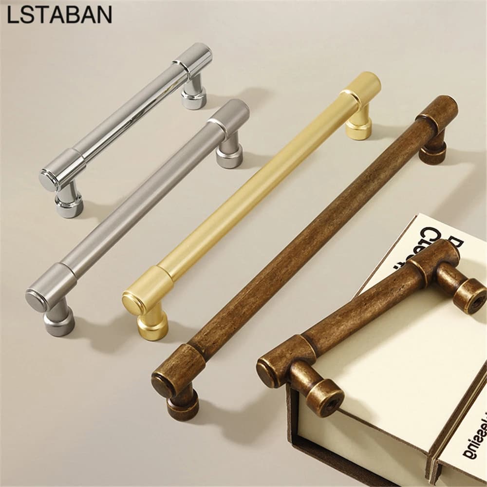Maniglia per porta di mobili da cucina in stile nordico in oro spazzolato lunga per mobili ferramenta maniglia per armadio abbigliamento scarpe cassetto del guardaroba