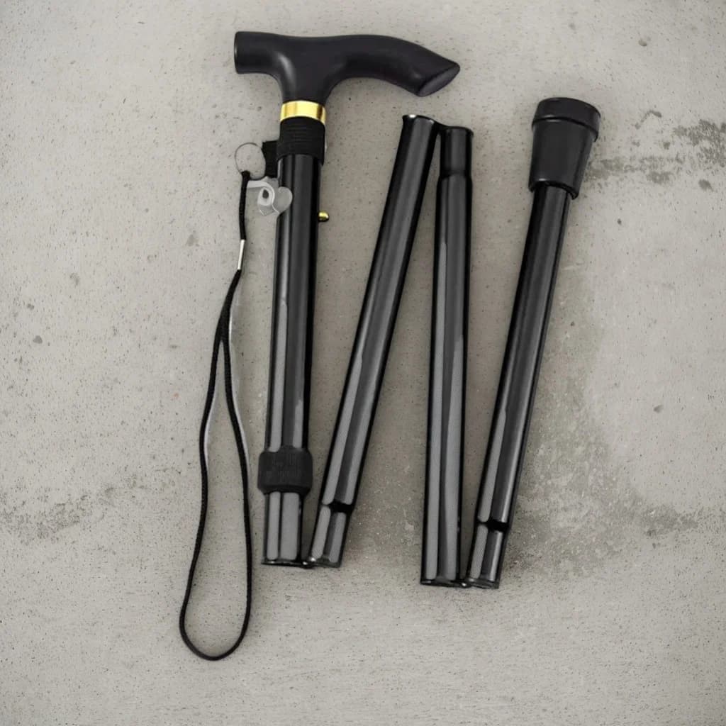 Telescopic trekking pole for mountaineering - Foldable travel pole in aluminium alloy