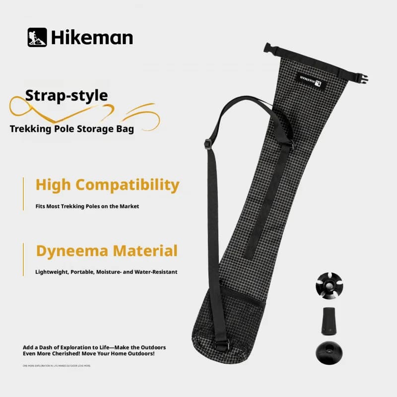 Borsa porta bastoni da trekking Hikeman per campeggio all'aperto, borsa impermeabile e portatile per bastoni da passeggio/canne, borsa a mano e zaino