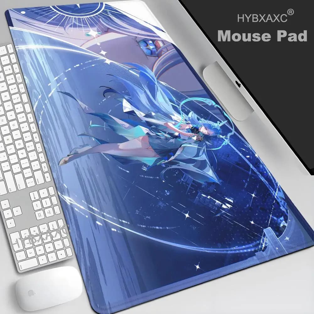 Mouse Pad Qingxiao Gaming Wuthering Waves Overlock Keyboard Non-Slip Base Mouse Pad Large Offices Accessories HD Print Desk Mat
