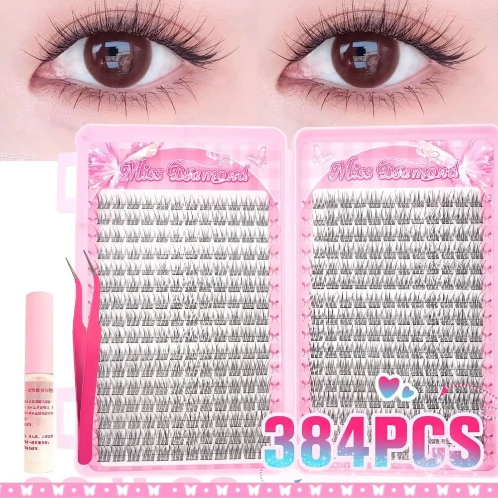 Ciglia Finte Seal Lash 32 File, Extension Ciglia Spesse e Naturali, Ciuffetti di Ciglia Voluminose per Festival Musicali