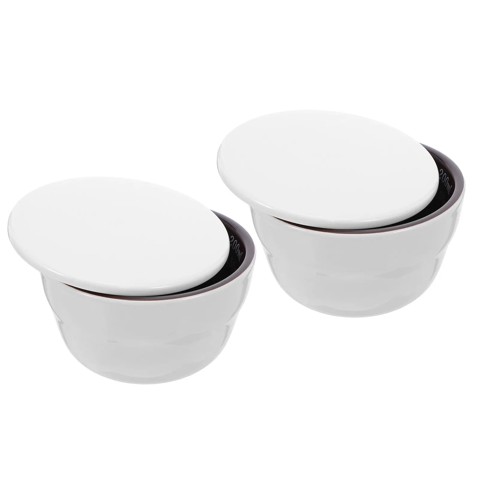 1Set Ceramic Coffee Cupping Bowl Precision Measuring Espresso Tasting Cup Stackable Porcelain Coffee Measuring Bowl for Bean