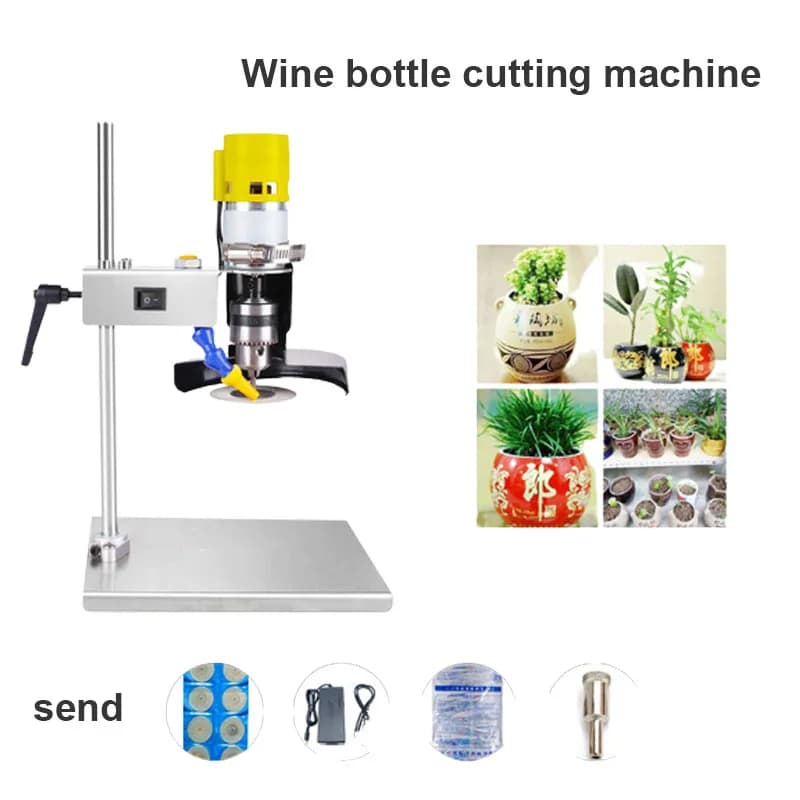 Macchina Elettrica per Taglio Bottiglie di Vino 110/220V, Taglierina per Bottiglie in Vetro e Ceramica, Macchina per Levigatura e Foratura Bottiglie 6000 giri/min