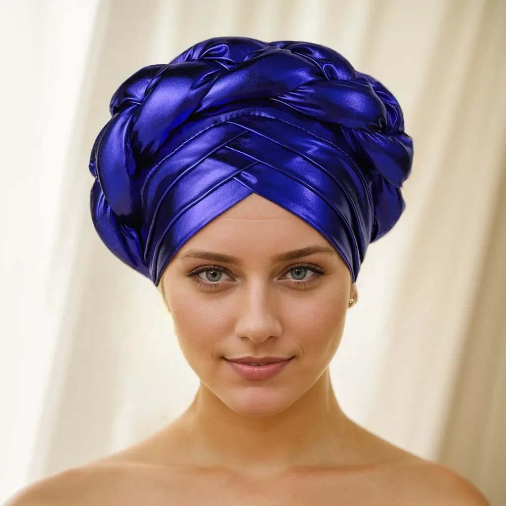 Copricapo con turbante africano Copricapo africano da donna Accessori per capelli Hijab musulmano avvolto arabo