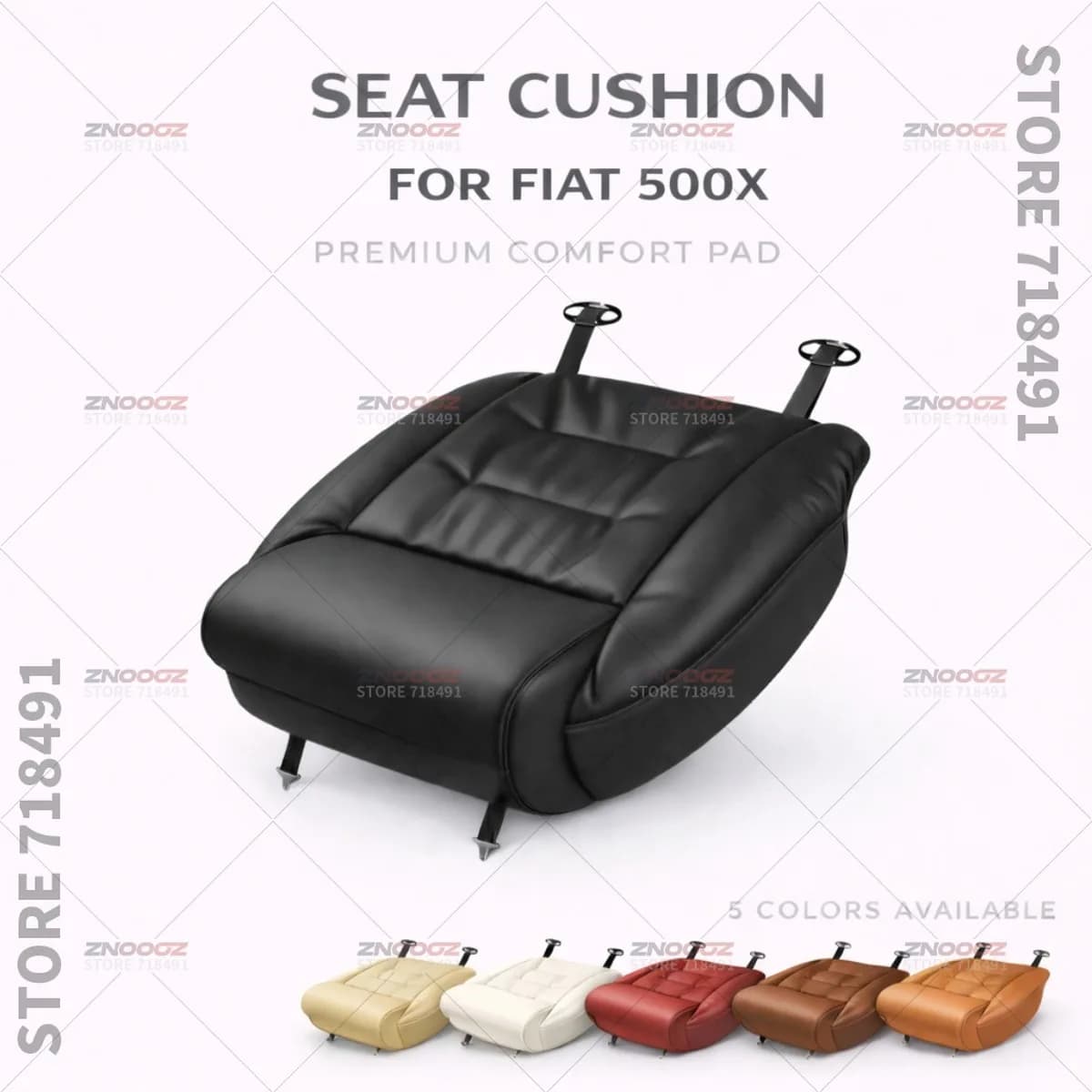Supporto per Gambe per Sedile Auto, Estensione Coprisedile in Memory Foam, Cuscino Prolungato, Accessori Interni per Fiat 500X
