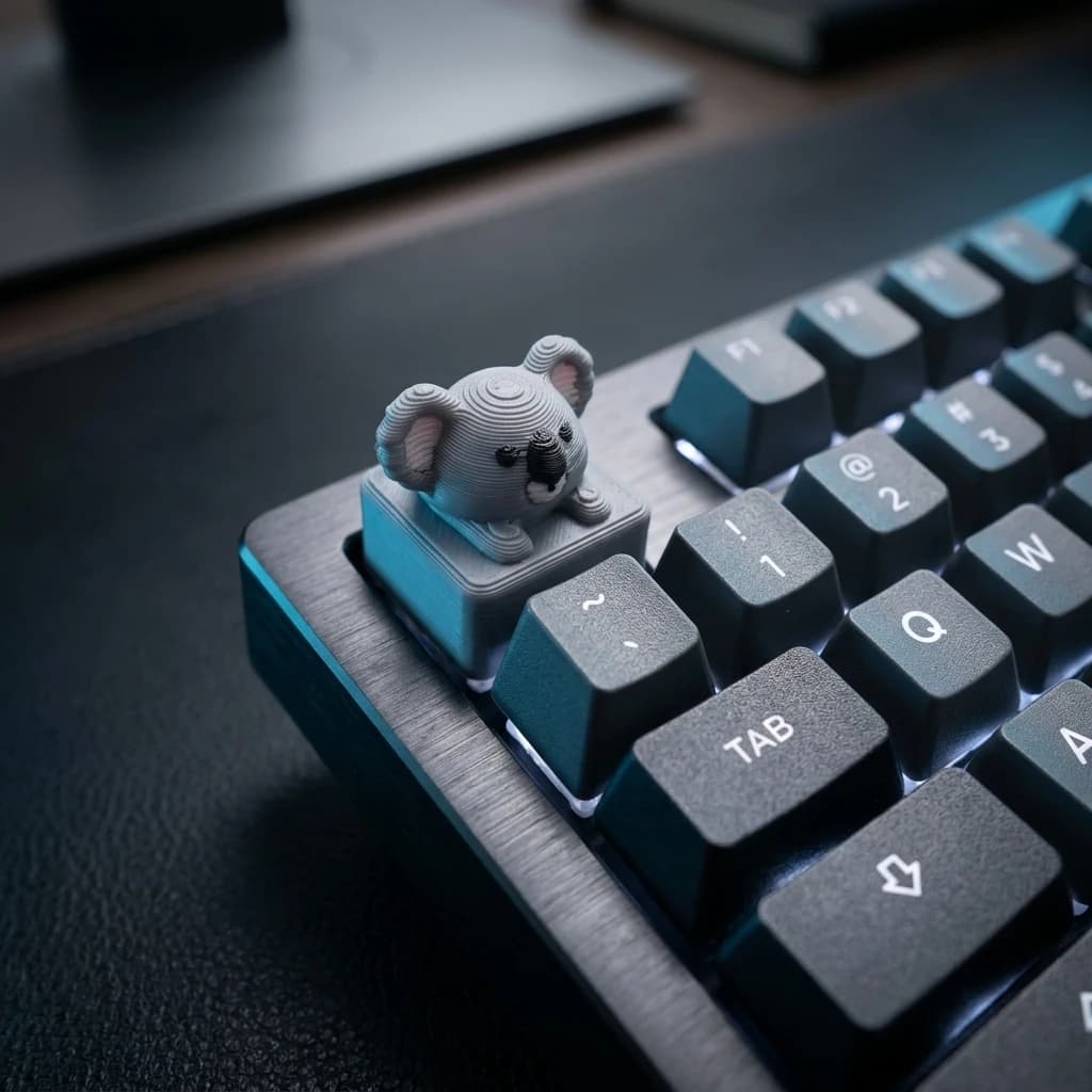 Cute koala unique keycap mechanical keyboard custom keycap animal styling keycap cover compatible with MX shaft body