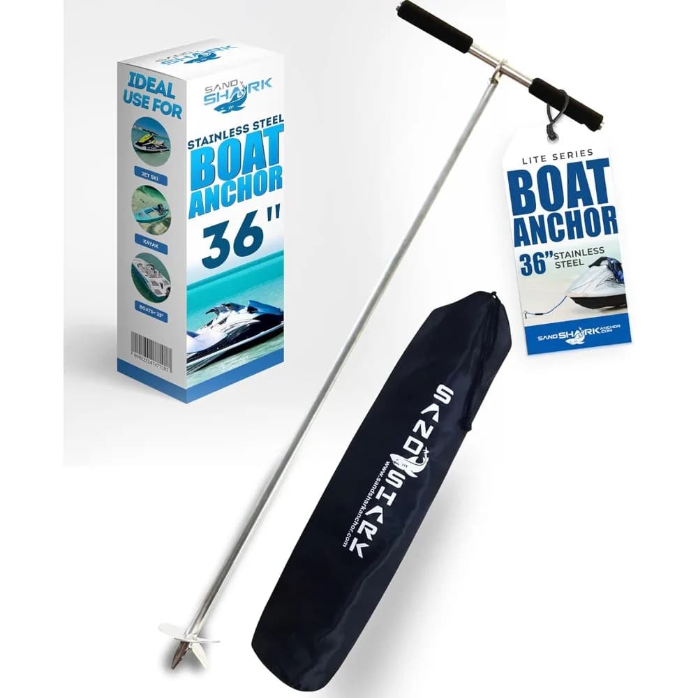Ancoraggio per barche serie Lite - Palo di ancoraggio per acque poco profonde - Ancoraggio per jet ski, Ancoraggio per kayak, Accessori per barche pontone per la spiaggia