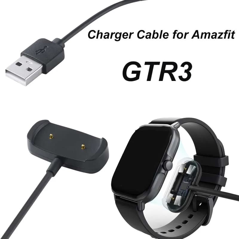 Caricatore USB per Huami Amazfit Active 2/Bip 6/GTR 3 Pro Cavo di ricarica per Huami Amazfit GTS3/GTS4/T-rex2 Smartwatch Caricatore Dock