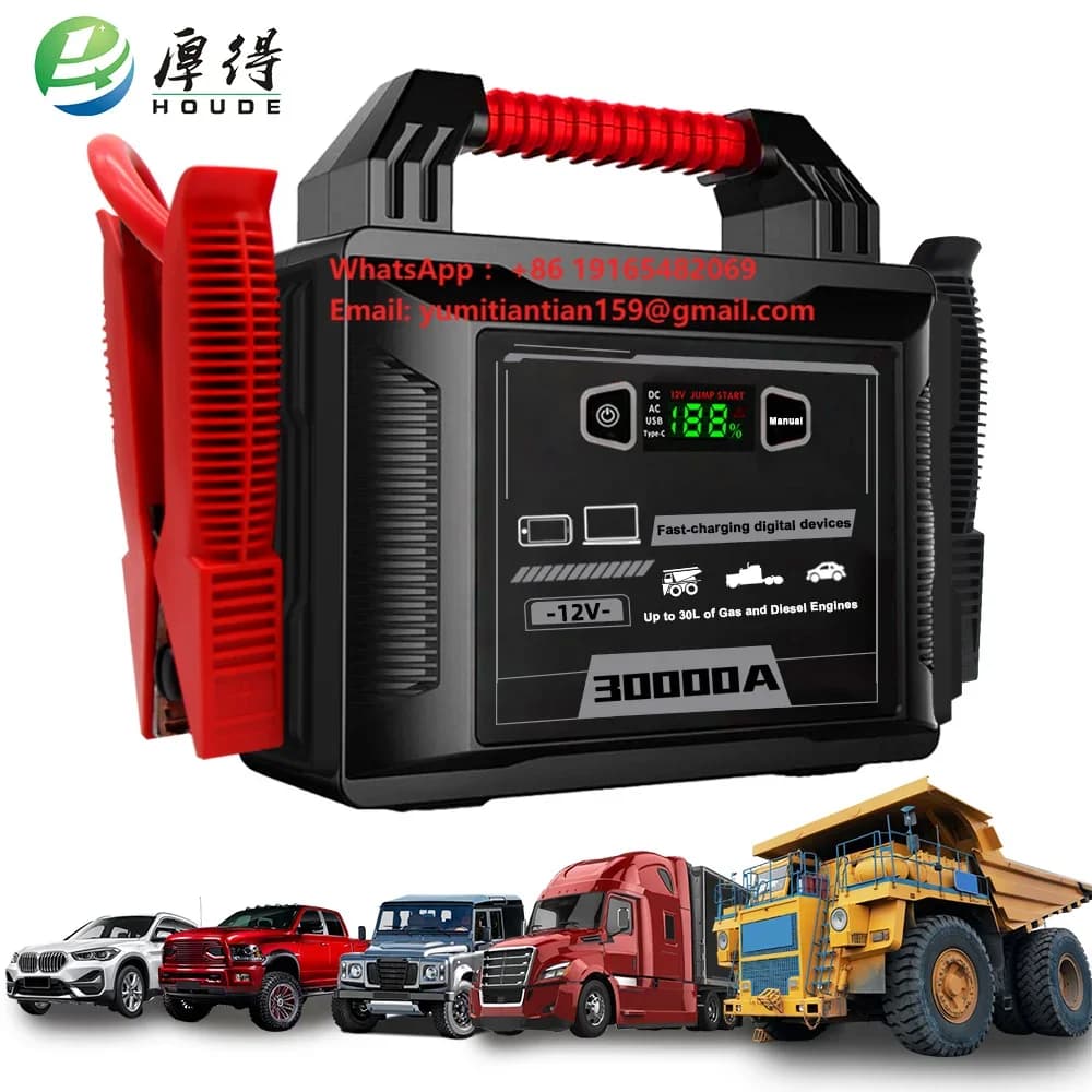 30000A Heavy Duty Jump Starter 12V/24V Universal Booster for Trucks Buses Mining Vehicles and SUVs