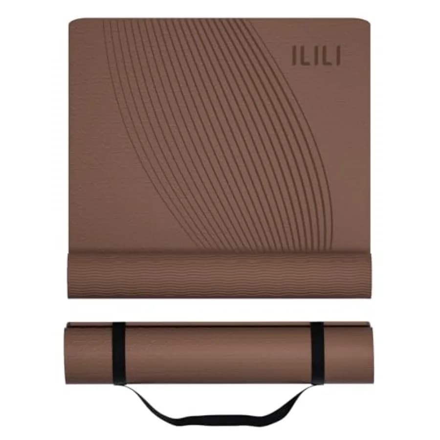 Tappetino Yoga in TPE, Tappetino per Esercizi Resistente agli Strappi, con Cinghia di Trasporto, 72''x25''×0.3'' 8mm, Ideale per Yoga, Pilates, Casa