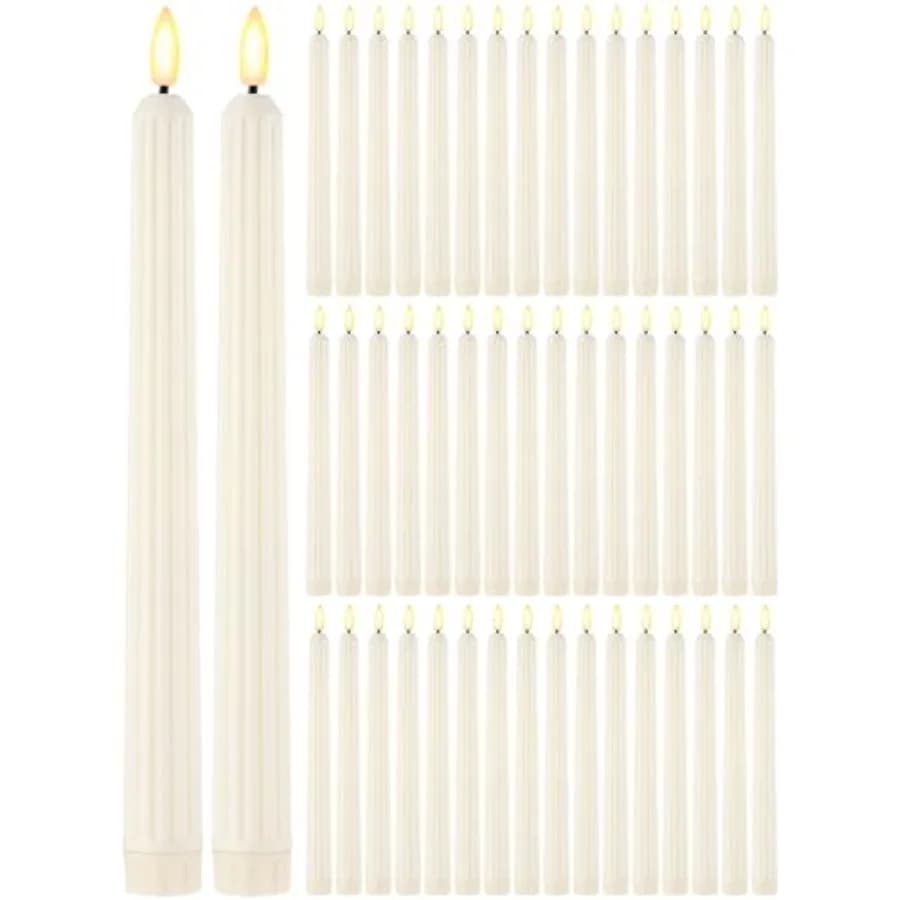 Set di 11 Candele LED Senza Fiamma da 11 Pollici, Candele a Batteria con Effetto Tremolante per San Valentino