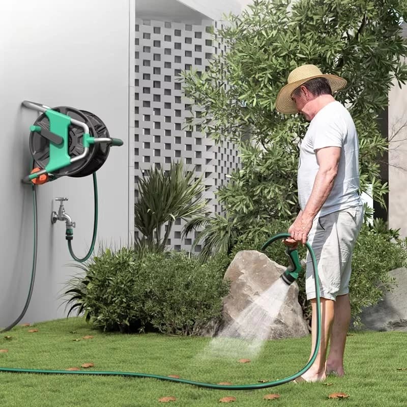 Urban garden irrigation pipe with water gun, transparent PVC acrylic pipe for automatic plant irrigation, piston feed