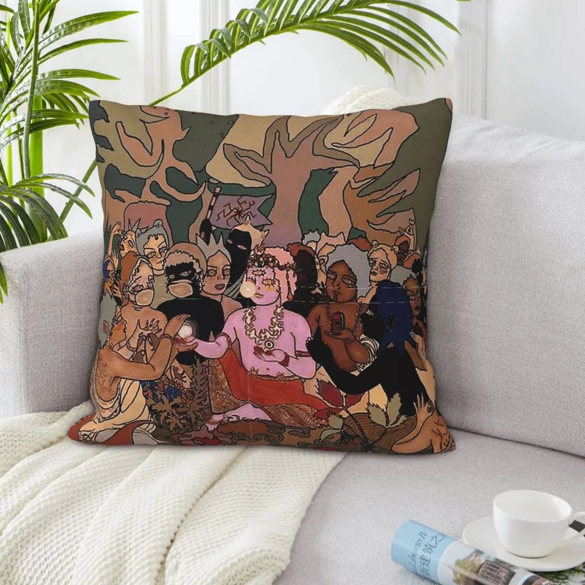 BMTH Square Linen Pillowcase Cushion Cover Polyester Decorative Bedroom Home Comfort Throw Pillow