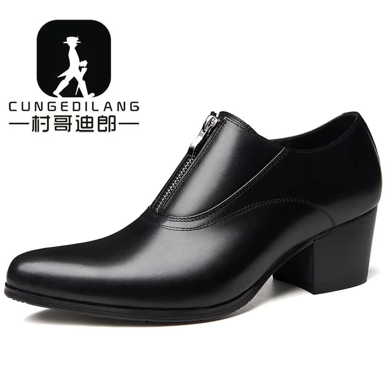 2024 nuove scarpe con ascensore per uomo scarpe con tacco formale in pelle marrone uomo mocassini scarpe eleganti moda uomo bianco scarpa rialzante