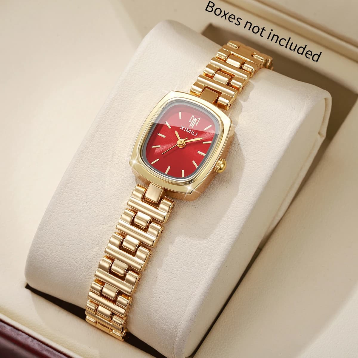 Fashionable quartz watch, stylish square dial, steel bracelet, women's wristwatch, girl's watch, gift (without box)