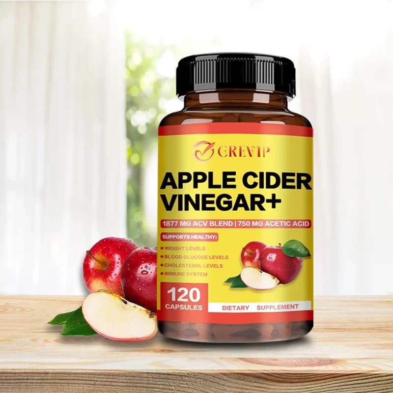 Handle vinegar supplement - Increases metabolism, maintains healthy cholesterol levels, contains vitamin D3 and zinc