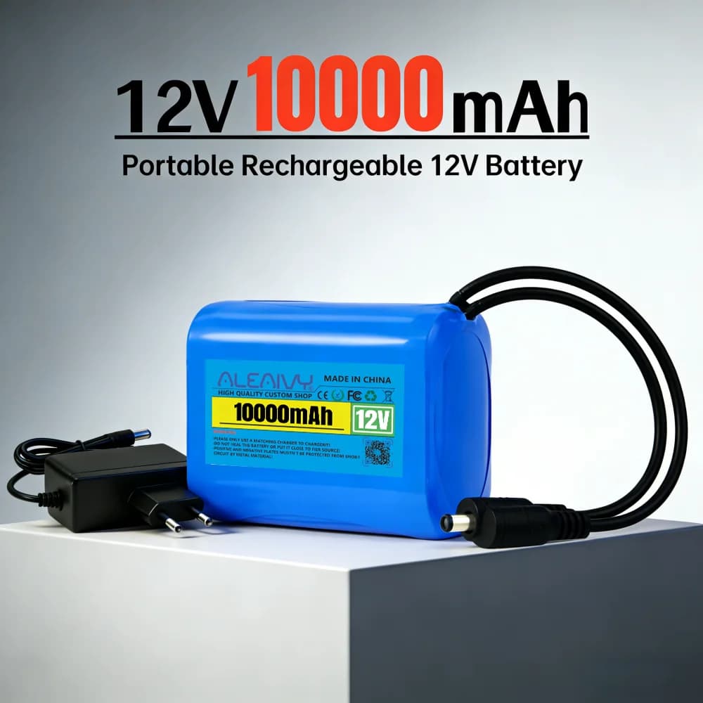 Batteria Ricaricabile agli Ioni di Litio 12V 10000mAh 18650 3S2P per Altoparlante, Torcia, Telecamera CCTV, GPS, Faro Portatile
