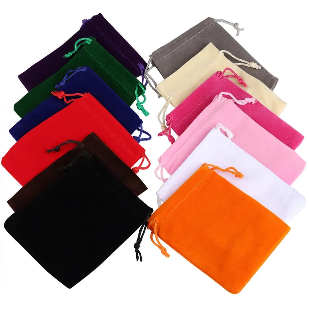 10 pz/lotto 7x9 9x12cm sacchetto di velluto sacchetto regalo sacchetto colorato sacchetto di gioielli in velluto per gioielli imballaggio Display sacchetti regalo