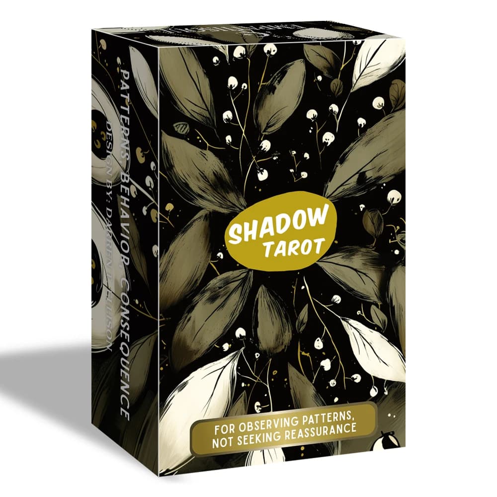 Shadow Tarot, mazzo di 80 carte dei Tarocchi originali con parole chiave, design con illustrazioni moderne, riflessione interiore, giochi di carte, 12*7 cm, 14+