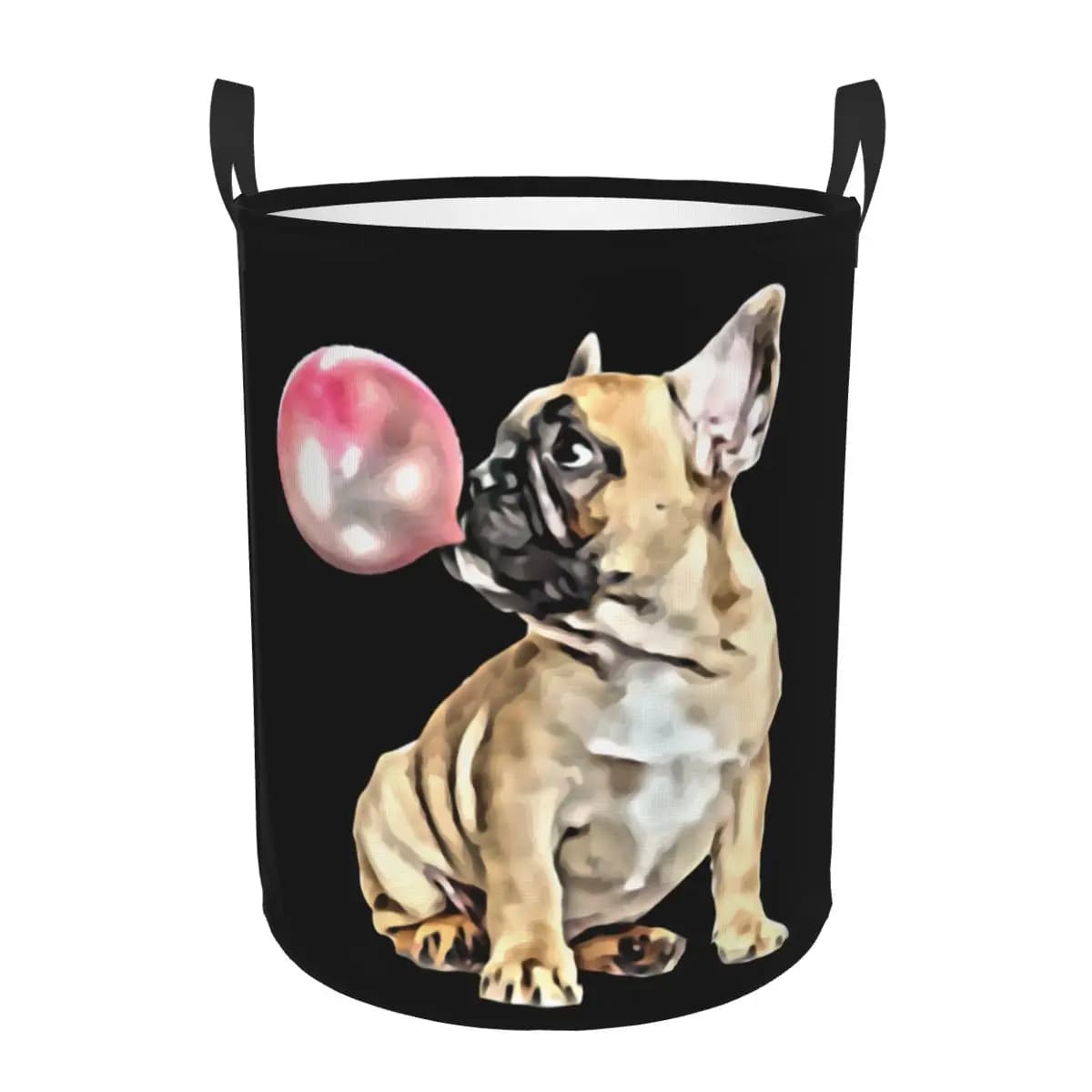 Cesto Portabiancheria Pieghevole Personalizzato a Forma di Bulldog Francese, Contenitore per Vestiti e Giocattoli