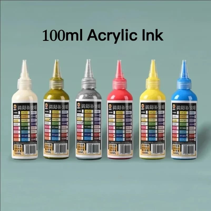 Inchiostro Acrilico 100ml per Ricarica Pennarelli, Asciugatura Rapida, Impermeabile, per Poster Fai-da-Te e Graffiti