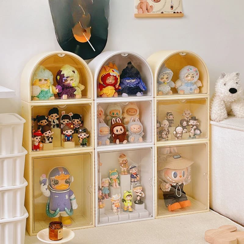 Acrylic exhibitor for Blind Box, Scaffale for Figure Pop Mart, Wardrobe for Dolls of Plush and Action Figures