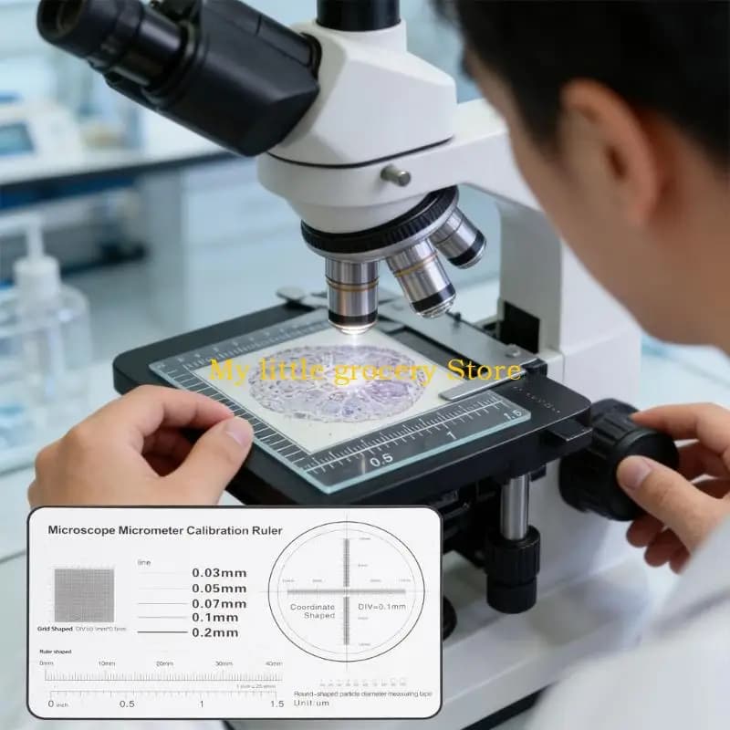 Vetrino per righello calibrazione per vetrino misurazione del microscopio D5BD per calibrazione da 0,1 mm