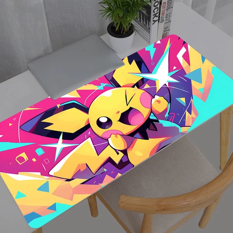 Tappetino per Mouse da Gioco Pokemon Pikachu, Durevole, XXL, per Tastiera, Grande Mousepad, Tappetino da Scrivania per Gaming