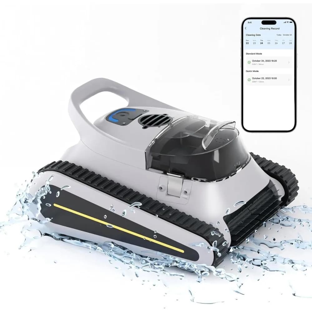 Aspirapolvere per piscina per piscine interrate, robot aspirapolvere per piscina senza fili, aspirapolvere per piscina con triplo motore aggiornato, arrampicata su parete