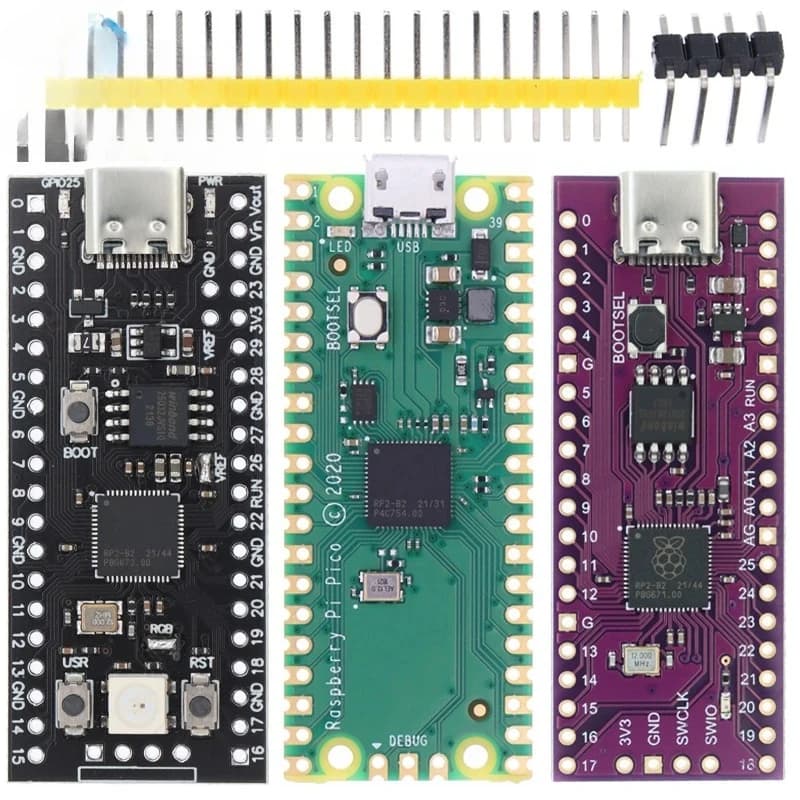 1 Pezzo Scheda Ufficiale Raspberry Pi Pico RP2040 con Processore Dual-Core Cortex-M0+ 264KB ARM Microcomputer a Basso Consumo