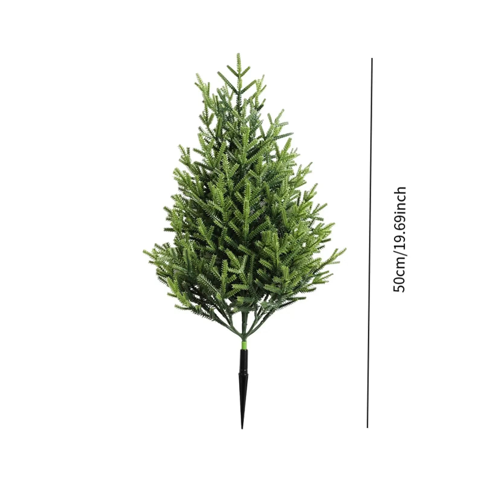 Albero Artificiale Realistico con Cespugli e Piante Decorative, Altezza 50 cm, Palo da Giardino Realistico per Interni ed Esterni, Portico Anteriore, Vialetto