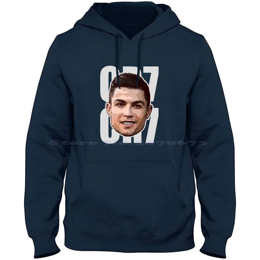 Cristiano "Cr7" Ronaldo Vector Art 100% cotone felpa con cappuccio T Shirt calcio calcio carta da parati Ronaldo