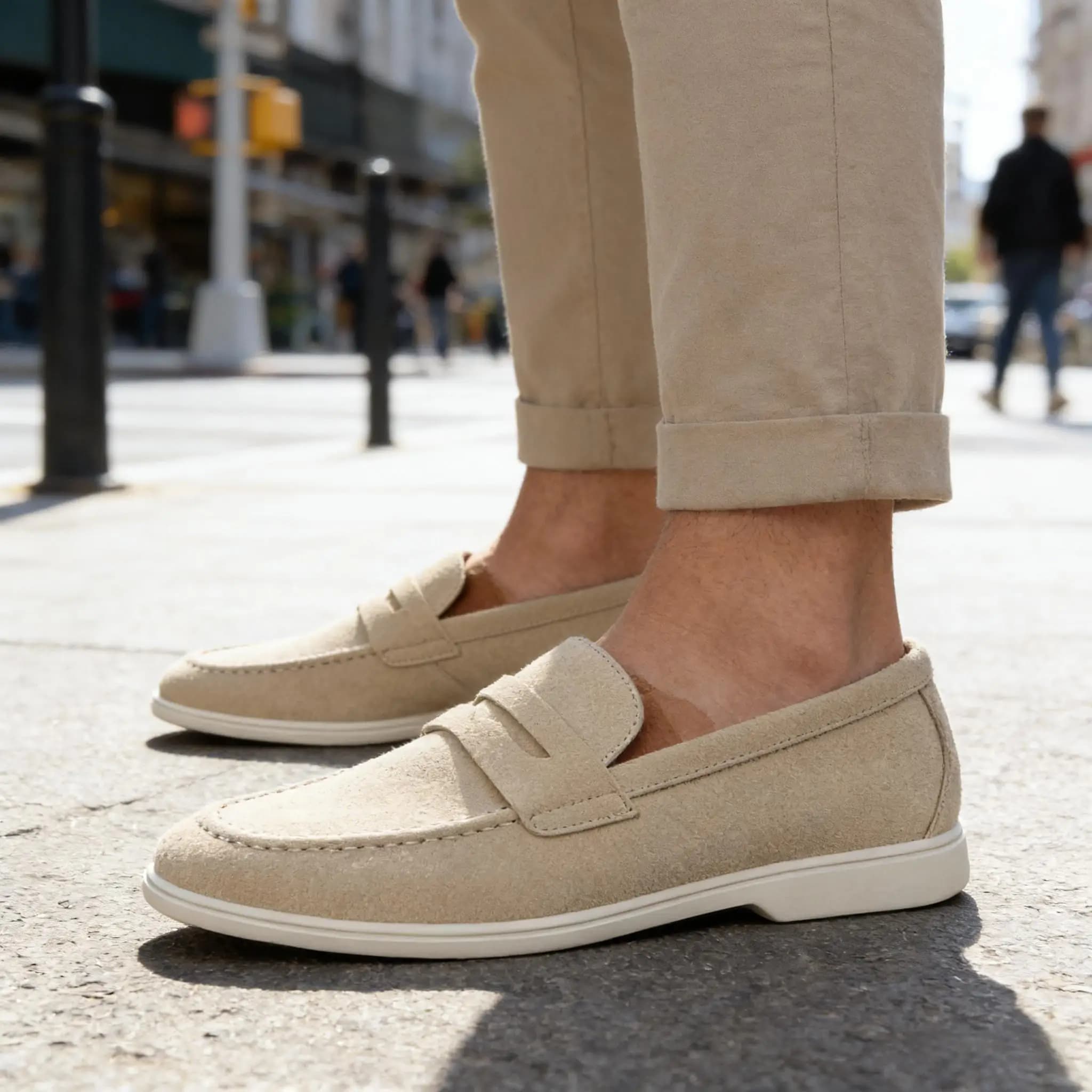 Men Moccasins Comfortable Breathable Summer Fashion Men Leather Shoes