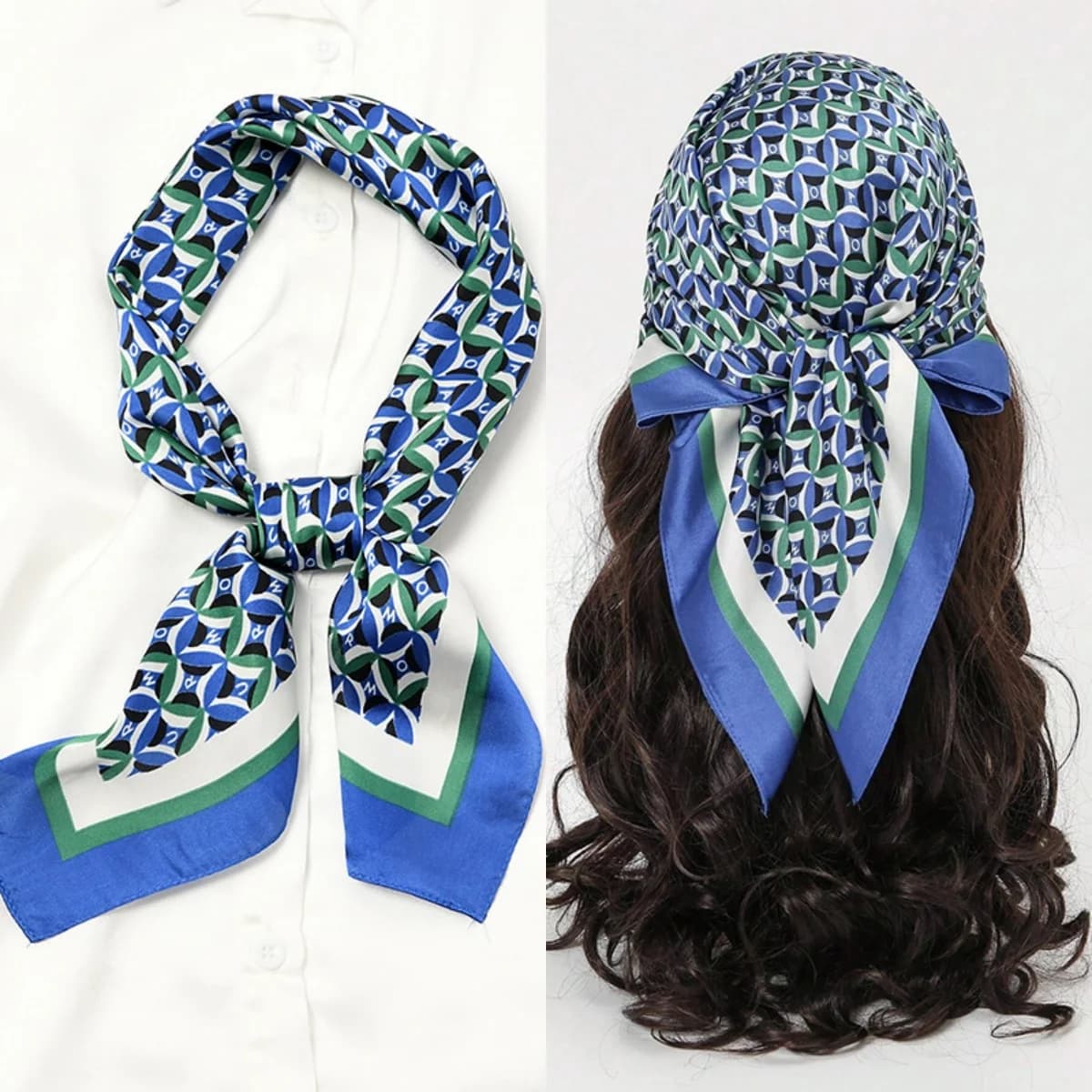 Designer Stampa floreale Hijab da donna 70 cm Sciarpa di seta quadrata Sciarpe avvolgenti per la testa in raso Fazzoletto Bandana Foulard Scialli