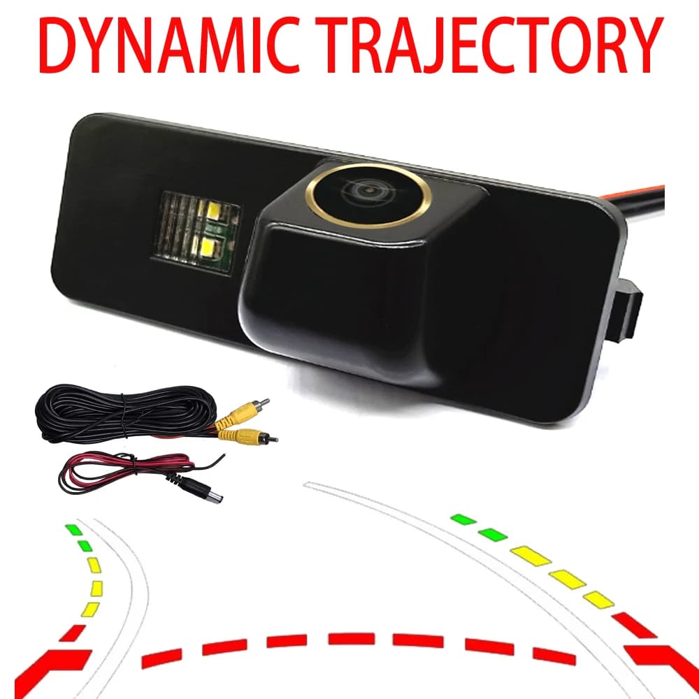 Car Rear View Reverse Camera Beetle Leon Backup Rearview Parking For VW Polo 2C Bora Golf MK4 MK5 MK6 with Dynamic Trajectory