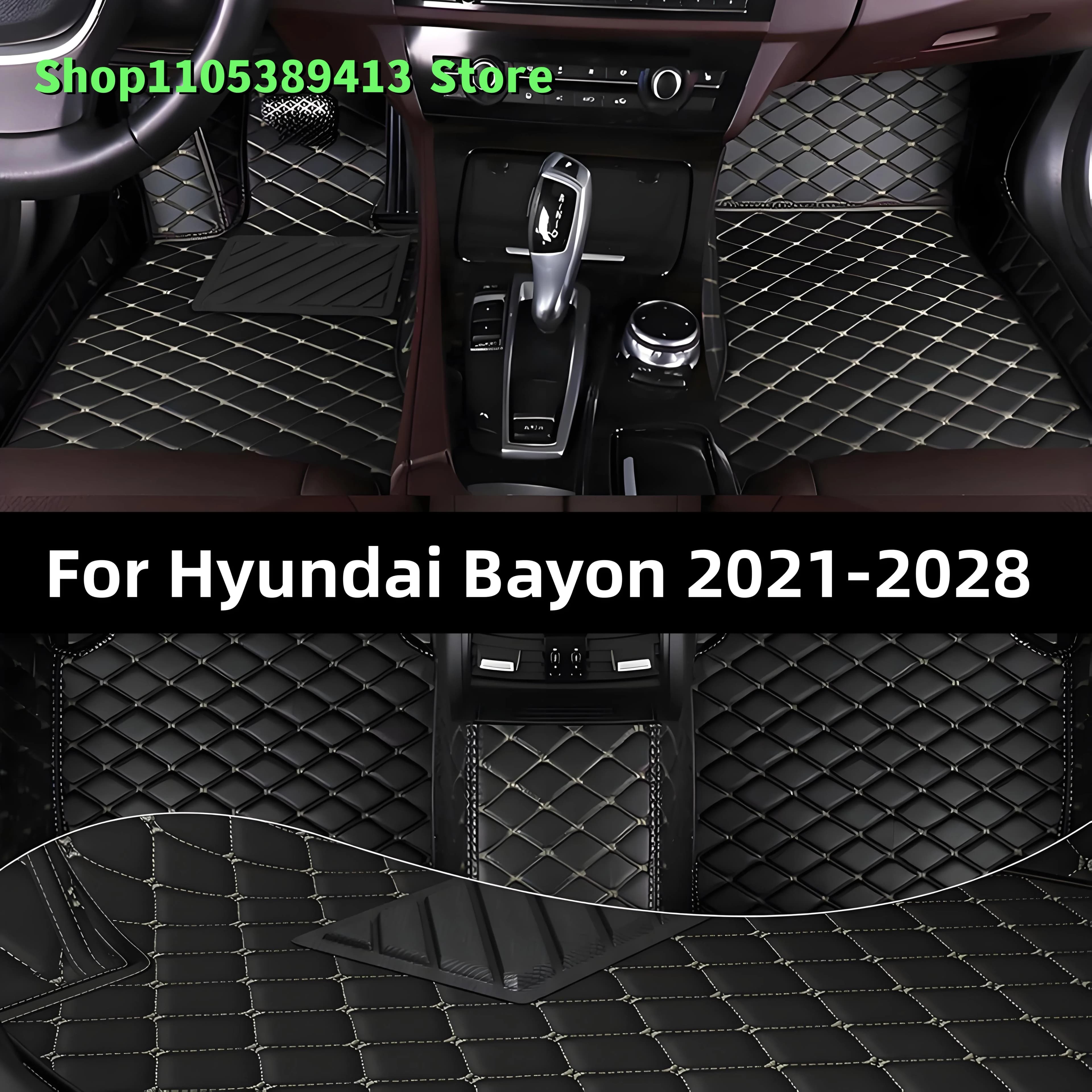 Tappetini Auto Personalizzati per Hyundai Bayon 2021 2022 2023 2024 2025 2026 2027 2028 Accessori Tappeti Auto