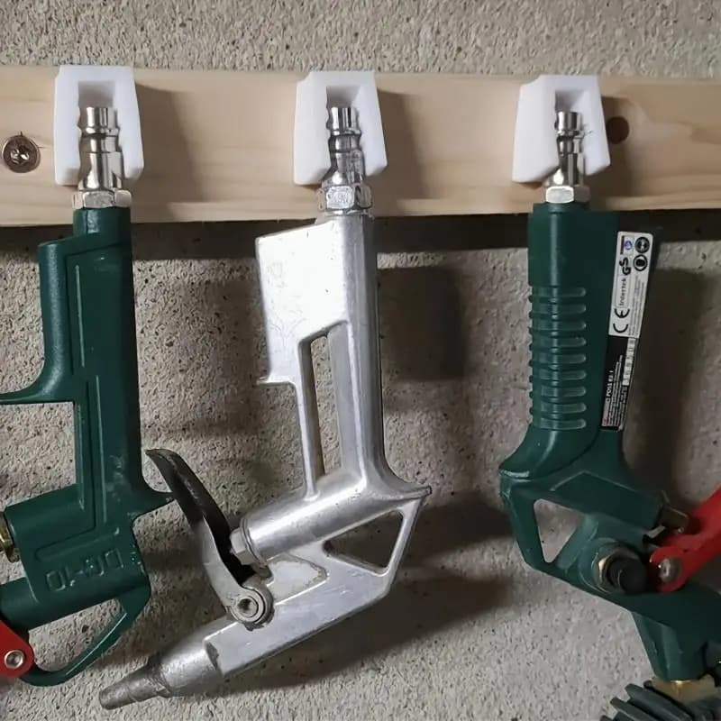Set di 4 supporti da parete per utensili pneumatici, stampati in 3D, per garage, officina, organizer per lo stoccaggio degli utensili