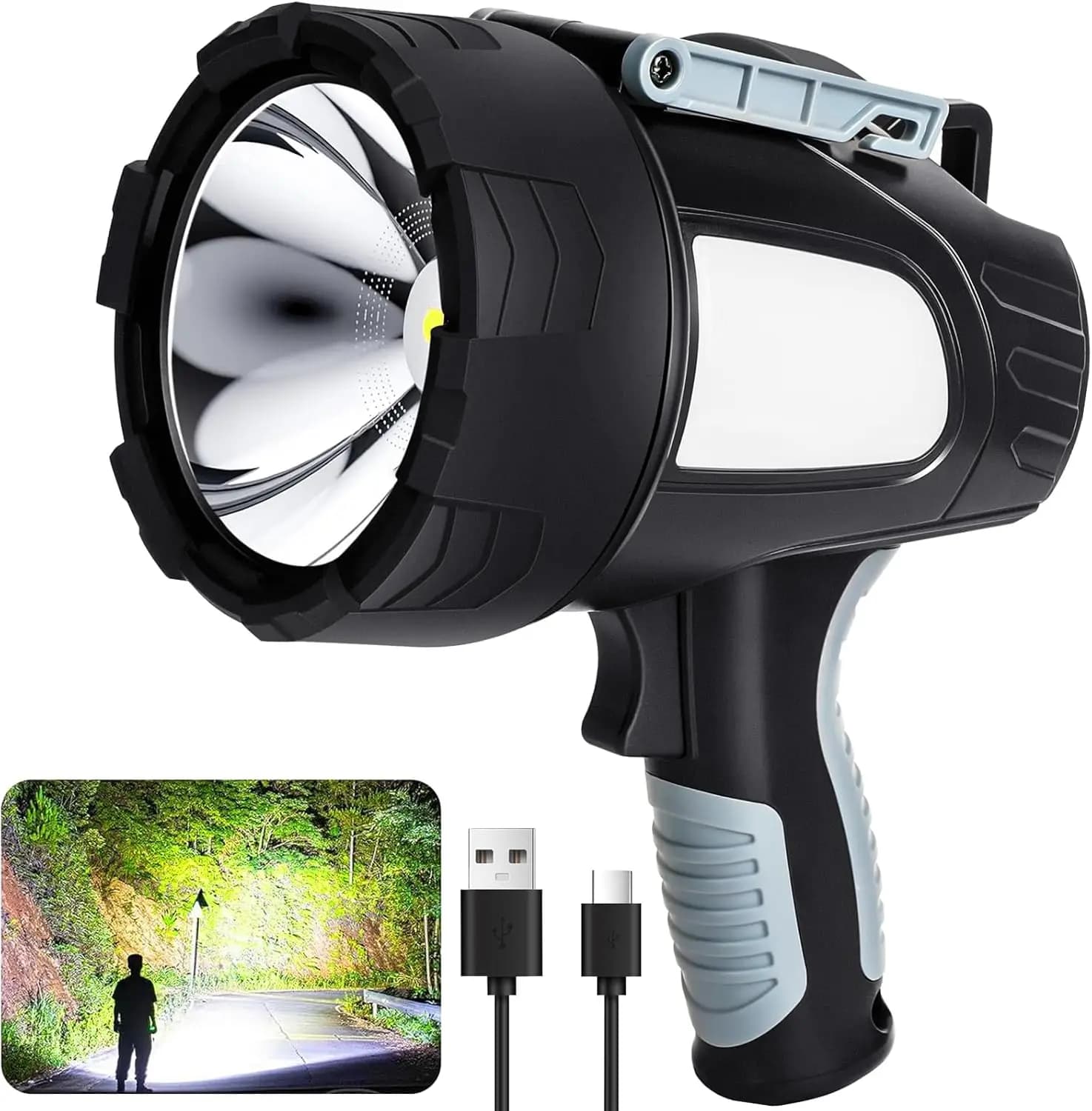 Super Bright Rechargeable LED Light, 99K Lumen, 6 Modes, Foldable Tripod, 30 Hours of Autonomy for Open Activity