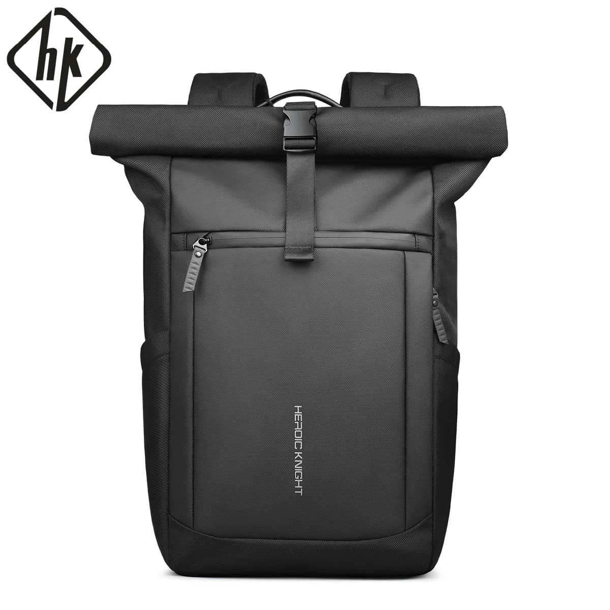 Zaino da viaggio multifunzionale HK per uomo Zaino da trekking grande roll-top Borsa per laptop da 15,6 pollici impermeabile Zaino sportivo da esterno