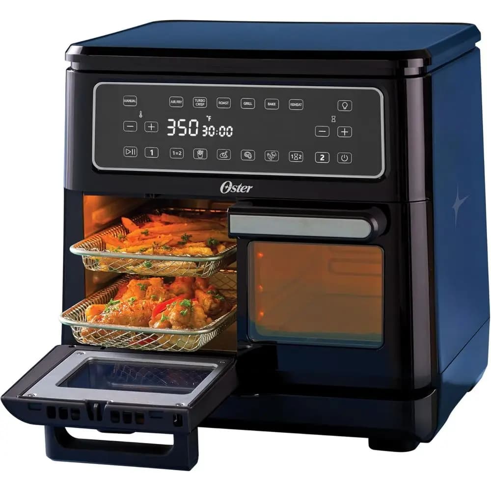 Dual Zone 11-Quart Air Fryer Oven with 6 Functions and 2 Baskets